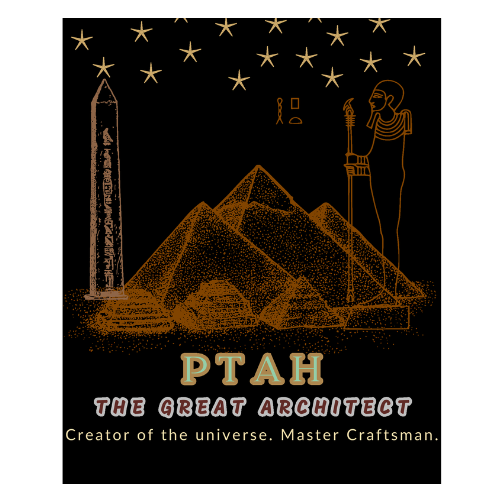 Ptah & Pyramids Mouse Pad — The Architect of Creation